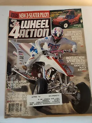 Vintage 1991 3 & 4 Wheel Action Magazine Trx 250r Quadracer 500 Honda Dirtwheels • $50