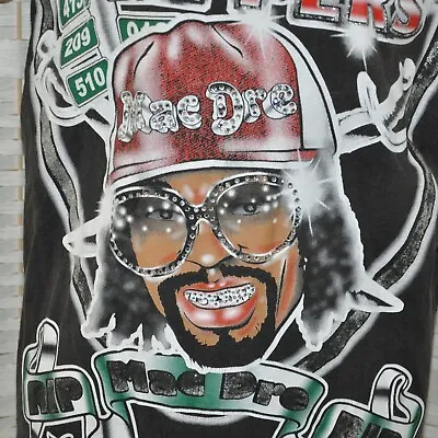 RIP Mac Dre Tee Shirt YAY Area Rappers Bling Glasses Teeth Size 2XL Tall Black • $99.99