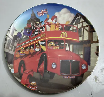 McDonalds Plate On London Double Decker Bus With Ronald/Grimace/Happy Meal Gang  • $3.95