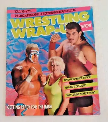 WCW Wrestling Arena Program House Show Wrap Up Magazine Poster WWF 1991 STING  • $49.99