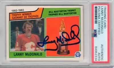 1983-84 O-Pee-Chee #208 Lanny McDonald Flames Masterson Trophy PSA/DNA Auto  • $49.99