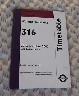 Rare Hardback Book - London Underground Metropolitan Line 316 - 2002 • £7.99