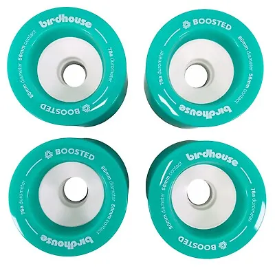 Boosted Birdhouse Wheels - Sea Foam Green - 80mm Diameter 56mm Contact - 4 Pack • $149.99