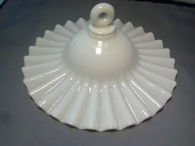 Antique 19th C. Milk Glass Smoke Shade For Hall Lantern Candle Sconce Sandwich • £42.75