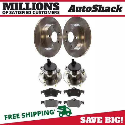 Rear Wheel Bearing Hub Assembly Brake Rotors Ceramic Pad Kit For Mazda 3 3 Sport • $128.76