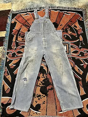 Vintage 60s 70s Lee Striped Overalls 32 • $170.91