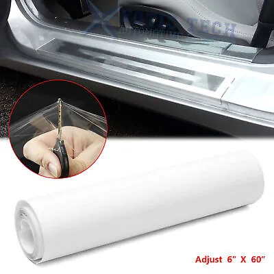 Universal Clear Door Sill Edge Paint Protection Vinyl Cover Film Sheet 6'' X 60  • $42.47