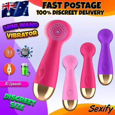 USB Rechargeable Bullet Vibrator Discreet Wand Massager Dildo Vibe Clit Sex Toy • $17.95