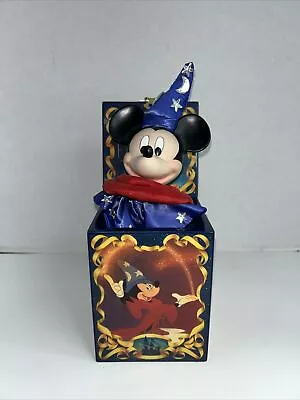 Rare Mickey Mouse ''Sorcerer's Apprentice'' Jack In The Box Enesco Mini Musical • $299.95