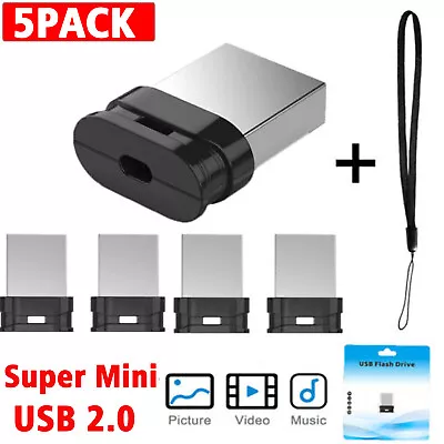 5Pack 32 GB 64 GB Mini USB 2.0  Flash Pen Drive U Disks Memory Stick Drive Disks • $18.94