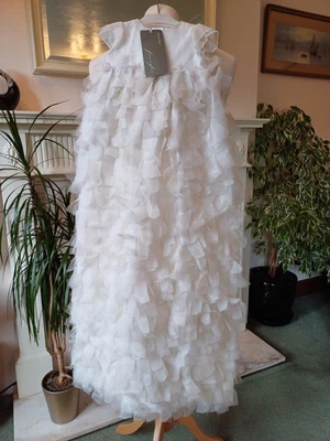£25 • Buy Mamas And Papas Familglia Long Ivory Christening Gown 0-3 Mths 100% Silk - BNWT