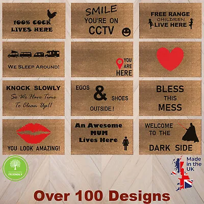 £18.99 • Buy Artisan Kiss Coir Door Floor Mat Pvc Backing 70x40cm Gifts Presents Wedding Home