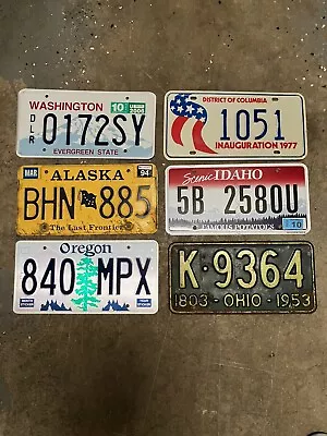 USA License Plate Lot  - Vintage Collectible Wall Hanger Craft Decor • $19.95