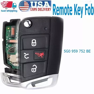 $36.11 • Buy Keyless Remote Key Fob For VOLKSWAGEN VW GTI Golf KLG 2015-2019 5G0 959 752 BE