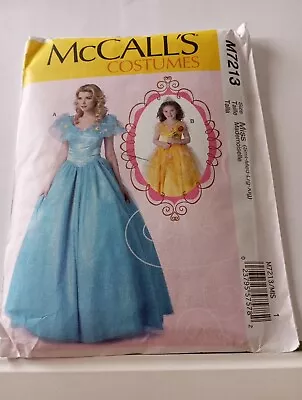 McCalls Sewing Dressmaking Pattern M7213 Costumes Princess Dress Sm - XL 8 - 22 • £12