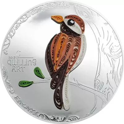 2017 $2 Quilling Art Bird Handmade 1/2oz Silver Proof Coin • $121.99