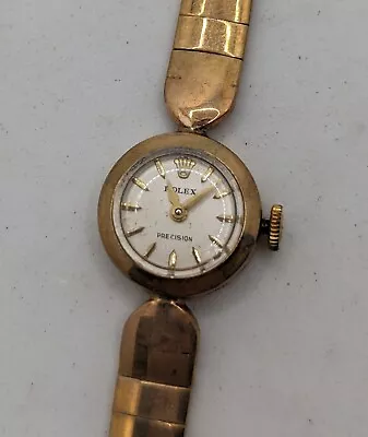 Rolex Precision 1401 Mechanism Ladies Watch 9 Carat Gold Case • $1100