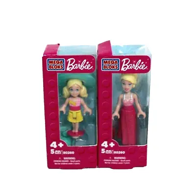 Barbie Mega Bloks 80260 Doll Minifigure Set Of 2 (A) • $15