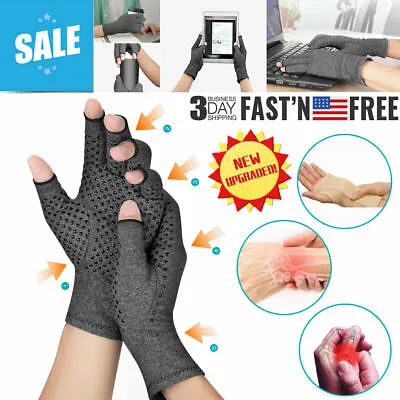 Copper Compression Gloves Medical Arthritis Pain Relief Hand Support Brace USA • $6.49