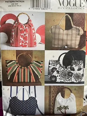 New Vogue 7889 Ladies Handbags Sewing Pattern • £7.99