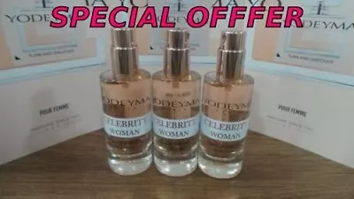 £10.99 • Buy 3 X 15ml YODEYMA PARIS PERFUME CELEBRITY WOMAN. 3 X 15ml. Brand New.