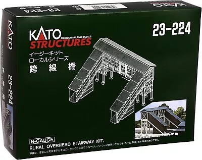 Kato N Scale ~ USA ~ New 2024 ~ UniTrack Rural Overhead Stairway Overpass 23-224 • $35.23