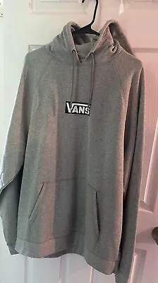 NWOT Vans Classic Gray Hoodie Pullover Fleece Logo Sweatshirt Gray • $29.99