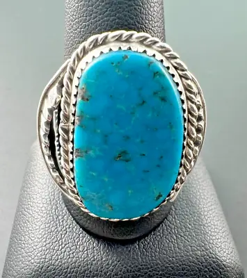 Native American 925 Sterling Silver Blue Turquoise Mens Ring Sz 12 • $120