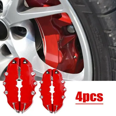 4x Red 3D Style Front+Rear Car Disc Brake Caliper Cover Parts Brake Accessories • $30.99