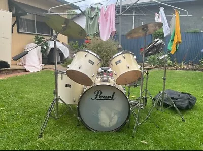 Pearl Export Drum Set W Zildjian Rock Cymbal Pack + EXTRAS!! • $1500