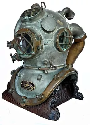 Copper And Brass 1972 Diving Equipment & Supply Co. Navy MK V Helium Dive Helmet • $2500