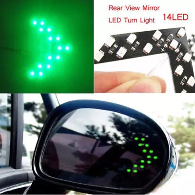 Car Side Mirror Turn Signal 14-SMD LED Arrow Lights Blinker Retrofit 1 Pair • $8.50