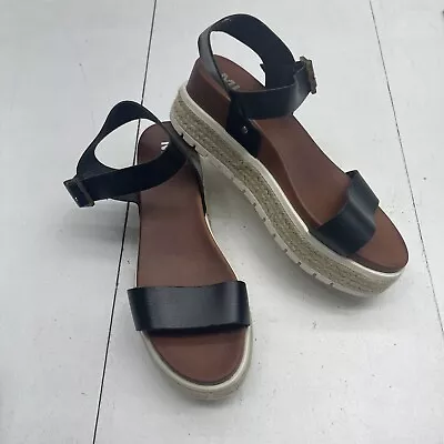 MIA Faustina Rope Wrapped Platform Wedge Sandals Black Women’s 7.5 New • $48