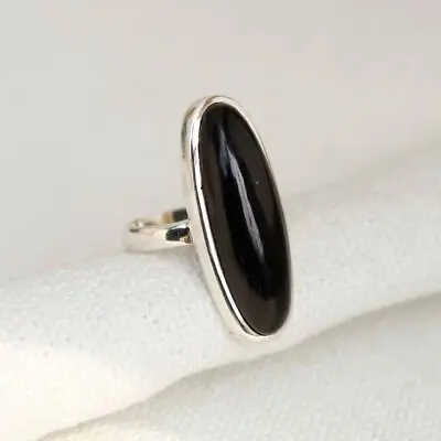 Black Onyx Ring 925 Sterling Silver Ring Mother's Day Jewelry All Size AM-273 • $11.47