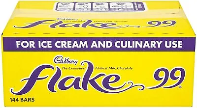 144 Cadbury Flake 99 Bars 1.2Kg Ice Cream Full Sealed Box Culinary Catering Use  • £23.99