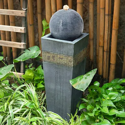 £99.95 • Buy 220V Powered Garden Water Feature Fountain LED Lights Waterfall Ball Tower Decor