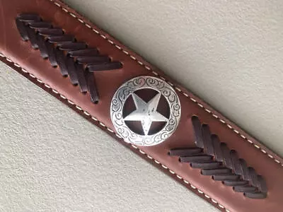 WRANGLER  NWT Brown Leather Conchos Leather Western Belt  44 • $26.75