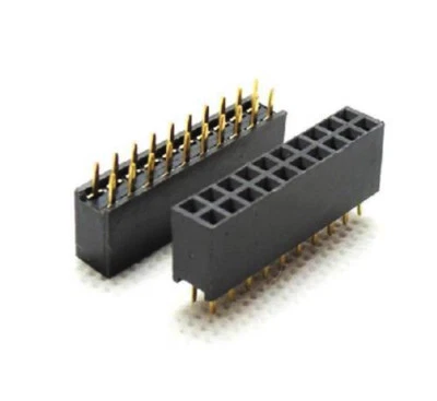 £2.28 • Buy Double Row 2X10 20Pin 2.54mm Female Straight Header Pitch Socket Strip UK Seller