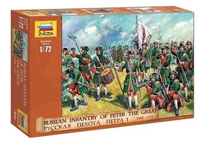 Zvezda SOLDIER 1/72 - 8049 Russian Infantry Of Peter The Great - On Sprues • £12.91