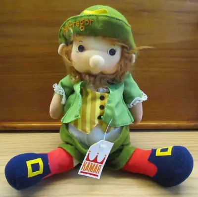 Vintage Kamar Leprechaun McGregor Stuffed Plush Tag 12  Doll St Patrick's HTF • $38