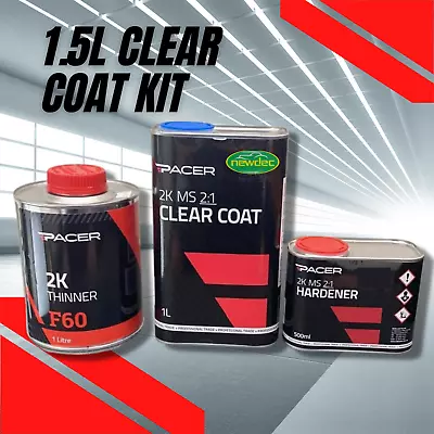 Pacer Paints Automotive 2k Clear Kit 1.5lt. Gloss Top Coat Car Spray Paint  • $99