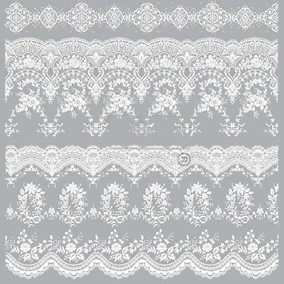 Rub On Furniture Transfers VINTAGE WALLPAPER  Furniture Decals Transfer Lace • $12.99