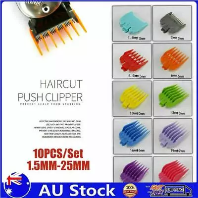 10X Hair Clipper Limit Comb Guide Trimmer Guards Attachment Barber For Wahl • $11.39