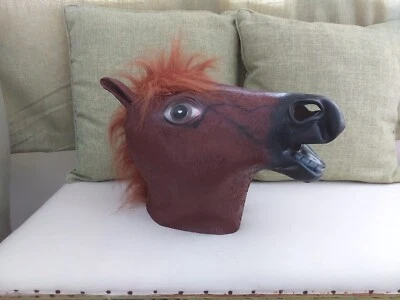 £7 • Buy  Rubber Horse Mask Adult Size Fancy Dress Panto. Preloved 