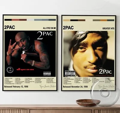 2PAC | Tupac Album Cover Wall Poster | Vintage Poster | Minimalist Music Poster • £29.99