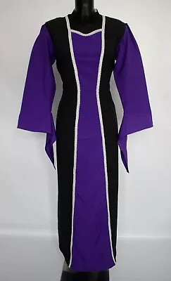 Ladies Medieval Maleficent Costume Purple Black Fancy Dress Uk 14-16 • £29.99