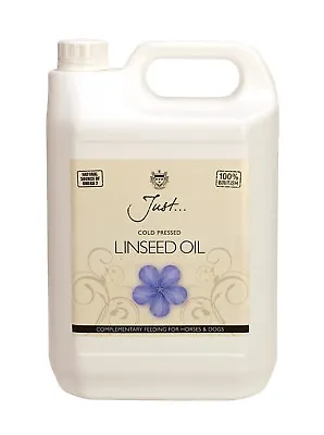 Just Oil - Linseed Oil - 5ltr Cold Pressed For Dogs And Horses • £29.75