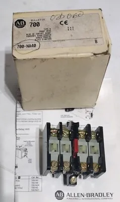 ALLEN BRADLEY RELAY FRONT DECK ASSEMBLY 700-NA40 Ser B 4 POLE - New 30 Day Wty  • $5