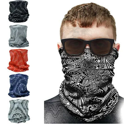 3-12Pcs Paisley Tube Bandana Scarf Neck Gaiter Head Face Mask Multi-use Outdoor • $28.88