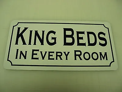 Vintage Style Retro KING BEDS IN EVERY ROOM Metal Sign 4 Highway Hotel Motel HWY • $13.45